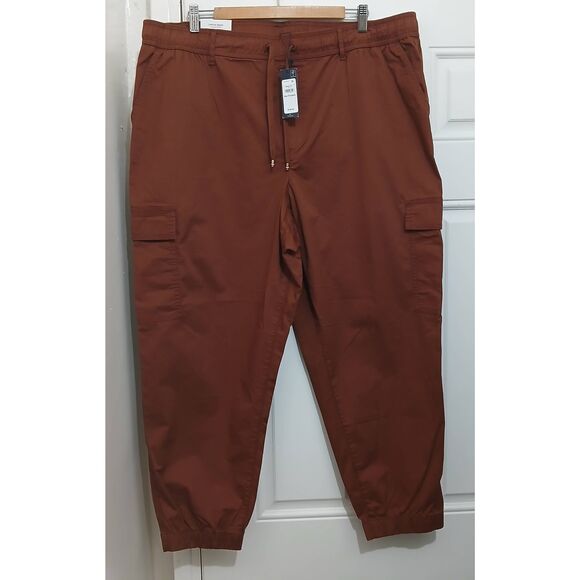 Tommy Hilfiger womens 2xl flex jogger cargo pants 42 waist  rust brown - Picture 3 of 8